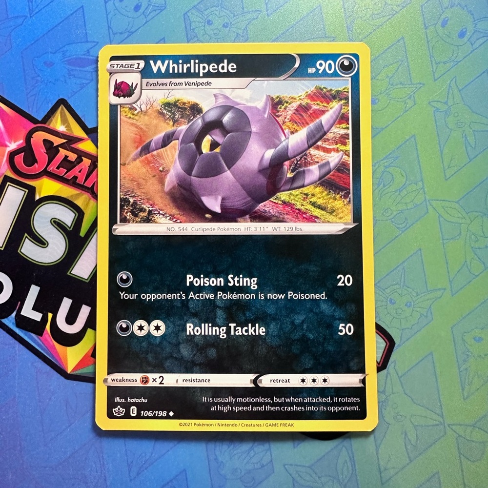 whirlipede (106/198) - uncommon — pokémon: chilling reign